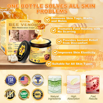 【𝟐𝟎𝟐𝟔 𝐍𝐞𝐰 𝐔𝐩𝐠𝐫𝐚𝐝𝐞: 𝟖𝟎% 𝐎𝐅𝐅】📎📎🍯Aeehfeng® Bee Venom Skin Restoration Cream – with Royal Jelly, Hyaluronic Acid and Bee Venom for skin hydration, elasticity, anti-aging & repair